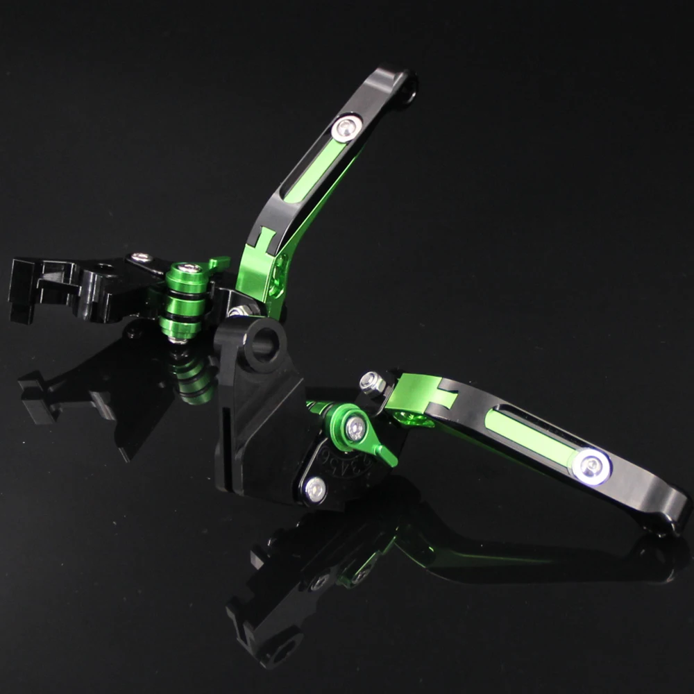 

Riderjacky Green+Black For Kawasaki Z800/E version Z 800 2013-2016 Adjustable Folding Extendable Motorcycle Brake Clutch Levers