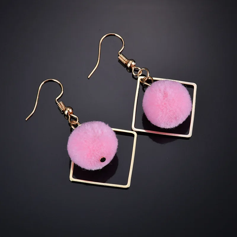 2018 новые модные темпераментные золотистые квадратные висячие серьги из сплава