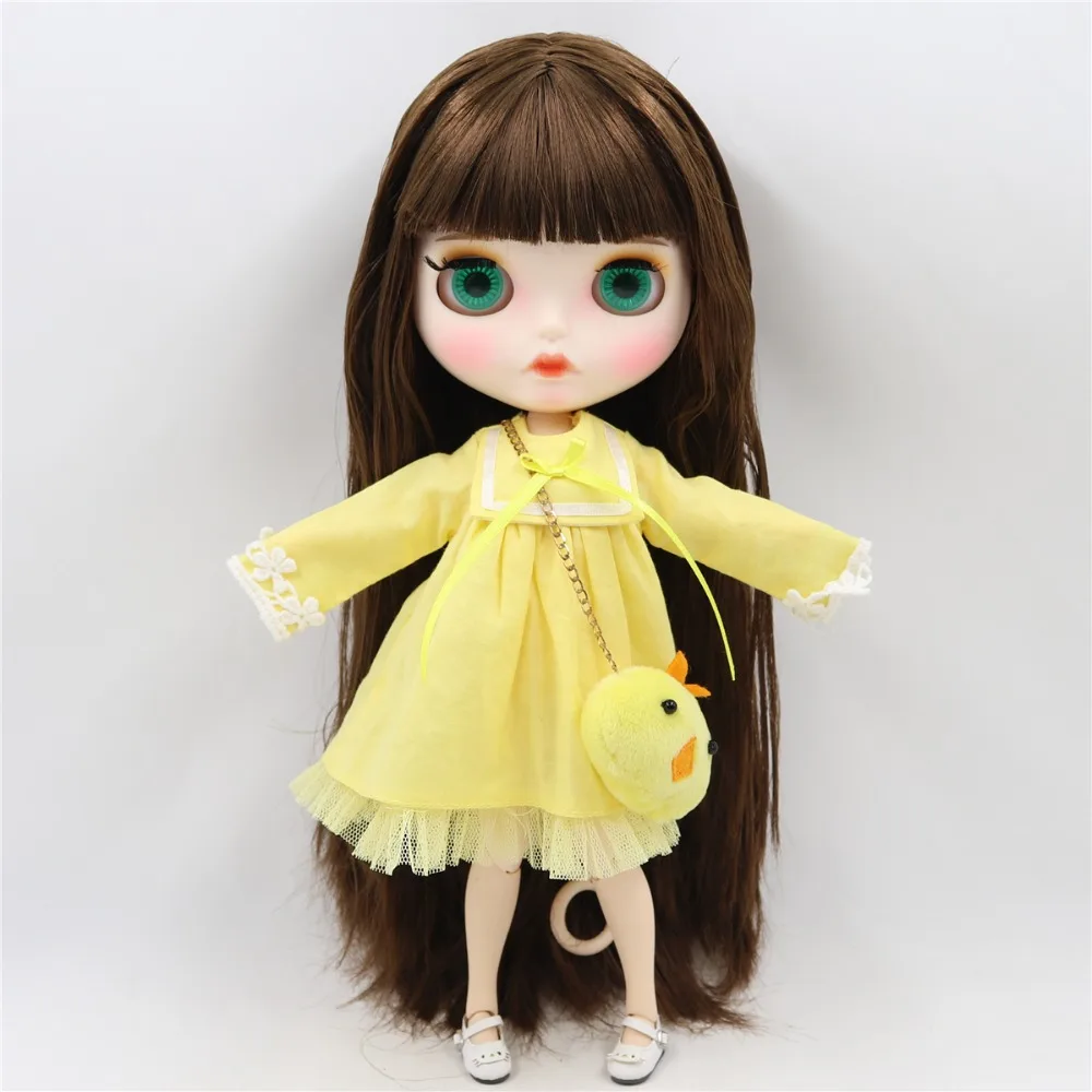 Фабрика blyth кукла 1/6 bjd шарнир тела темная кожа матовое лицо, фиолетовые волосы, кукла без одежды 30 см BL7216