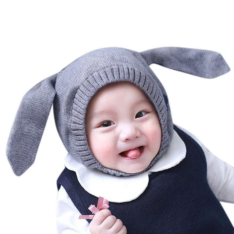 Newborn Lovely Rabbit Boys Cap Baby Girls Hat Winter Accessories Beanie Warm Photography Ears Hats For Props | Детская одежда и