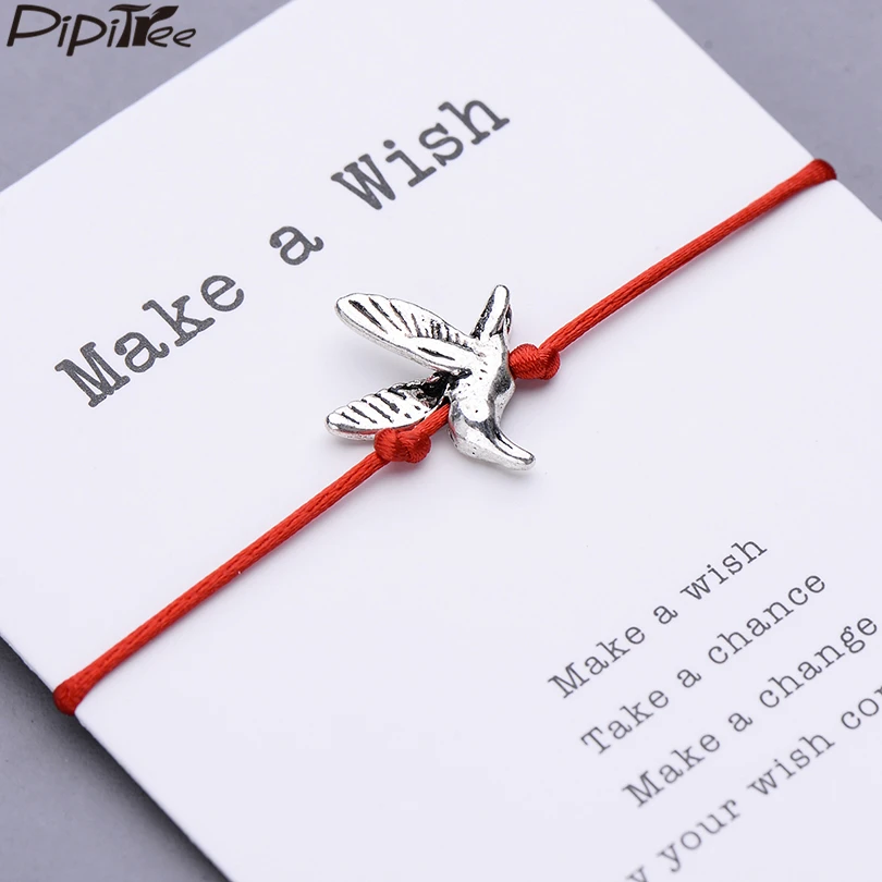 Браслет Pipitree Make a Wish Bird Seagull очаровательные браслеты дружеский вдохновляющий