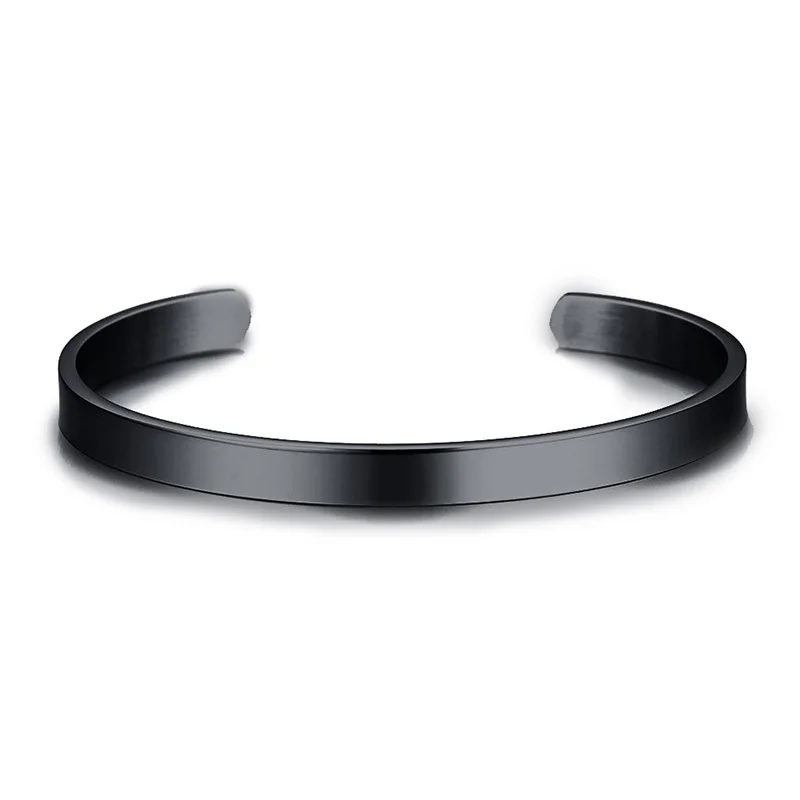 Vnox Simple Cuff Bangles Bracelets for Women 6MM High Polished Stainless Steel pulseira Dia 2.56&quot | Украшения и аксессуары