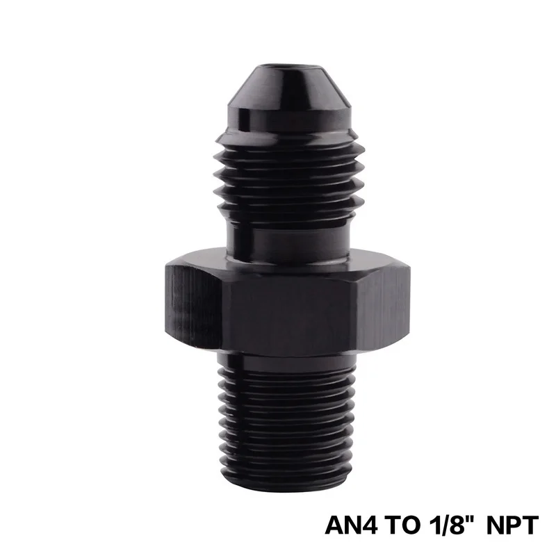 AN4 Злые энергии Алюминий мужской AN8 до 1/" AN8 до 3/8" AN6 до 3/" AN4 до 1/4" NPT прямой переходник масляный Охладитель Двигателя Запчасти - Цвет: AN4