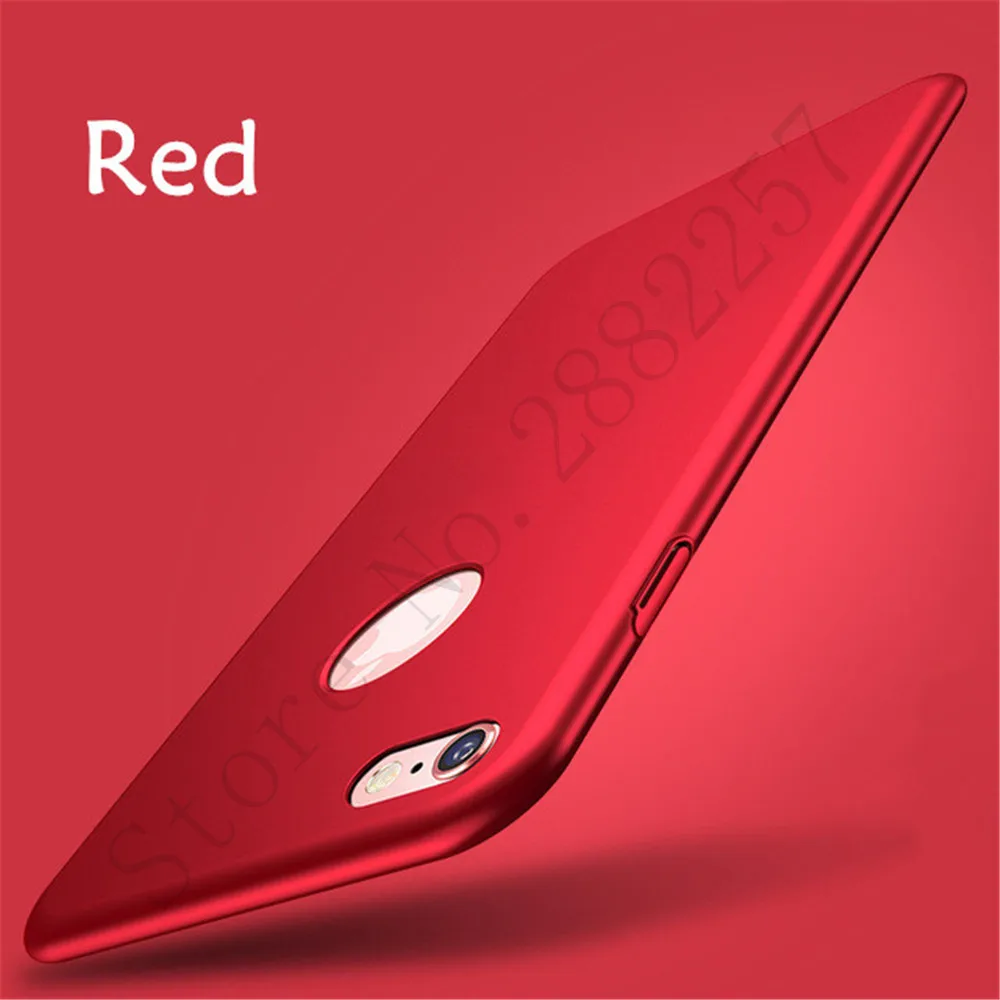 Red Роскошные жесткие Матовые чехлы для iPhone 6, 6s, 7, 8 Plus, чехол, Пластиковая Задняя крышка для iPhone X, Xr, Xs, Max, 5, 5S, se, защитный чехол, сумка - Цвет: Red