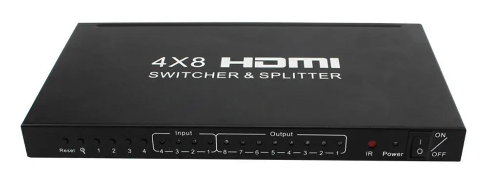 HDMI матричный коммутатор 4 в 8 выход 4*8 HD матрица ТВ видео 4K2K3D|KVM-переключатели| |