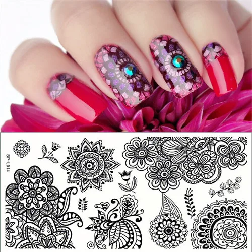BORN PRETTY Nail Art шаблонные штампы пластина Весенняя серия цветок Прямоугольник маникюрная пластина с изображениями для нейл-арта - Цвет: 19369