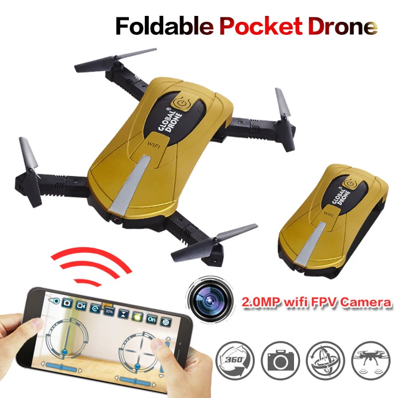 Лидер продаж 2017 года Wi Fi FPV мини Квадрокоптер RC Дрон с 2.0MP HD Камера Складная полета