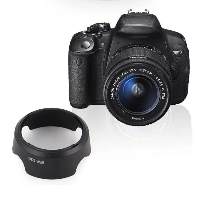DSLR Камера бленда для объектива 58 мм EW 63C байонет Цифрового Фотоаппарата Canon 700D Rebel