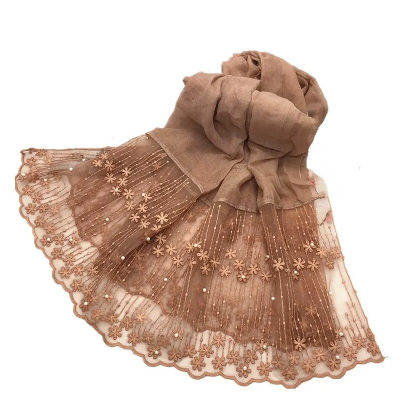 1 шт. новинка модное роскошное цветочное кружево однотонная шаль из вискозы