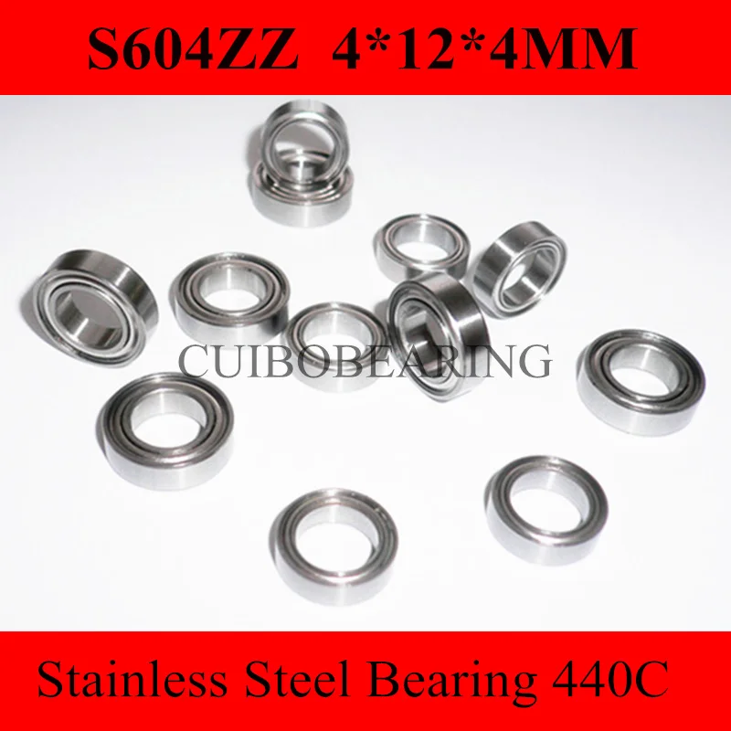 

Шарикоподшипники из нержавеющей стали S604ZZ, подшипники 4x12x4 мм DDR-1240ZZ