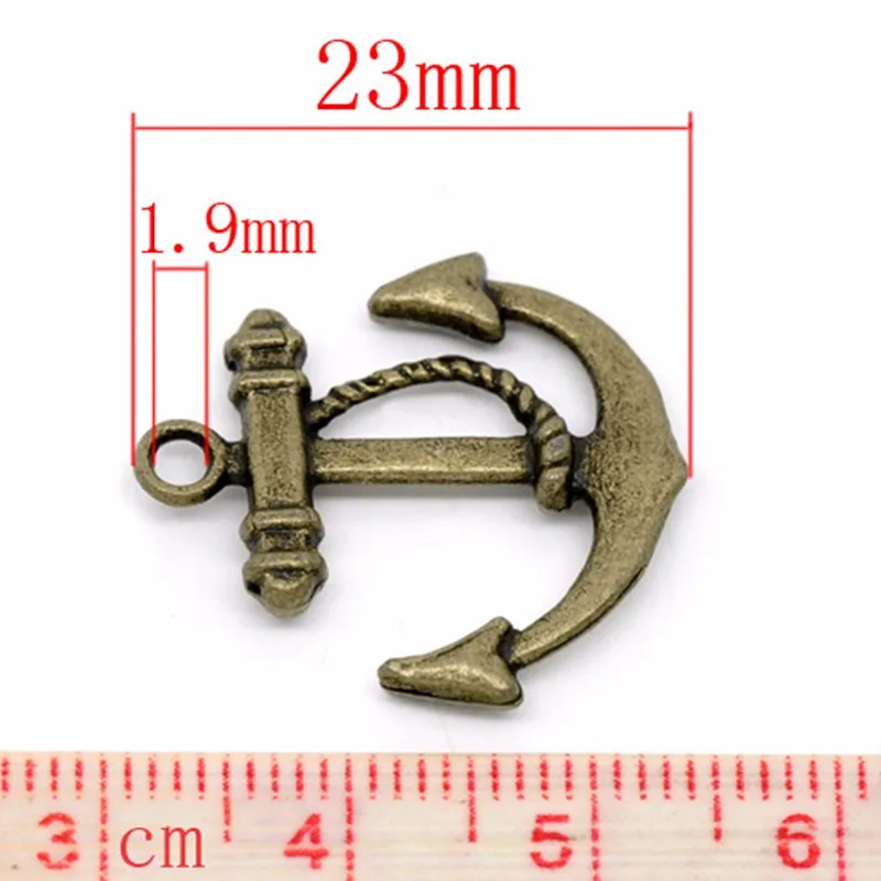 250 Шт. Бронзовый Тон Якоря Моряк Корабль Стиль Металлические Подвески Ювелирные
