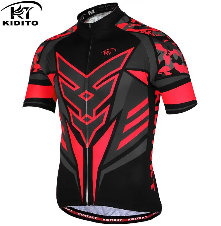 Cycling Jersey only Kiditokt Pro велосипедная майка мужская с коротким рукавом mtb bycicle велосипедная Одежда Мужская одежда для велоспорта - Цвет: Cycling Jersey only