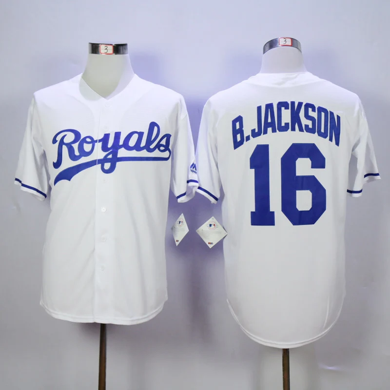 16 Бо Джексон 18 Бен Зобрист Возврат Джерси синий серый белый |