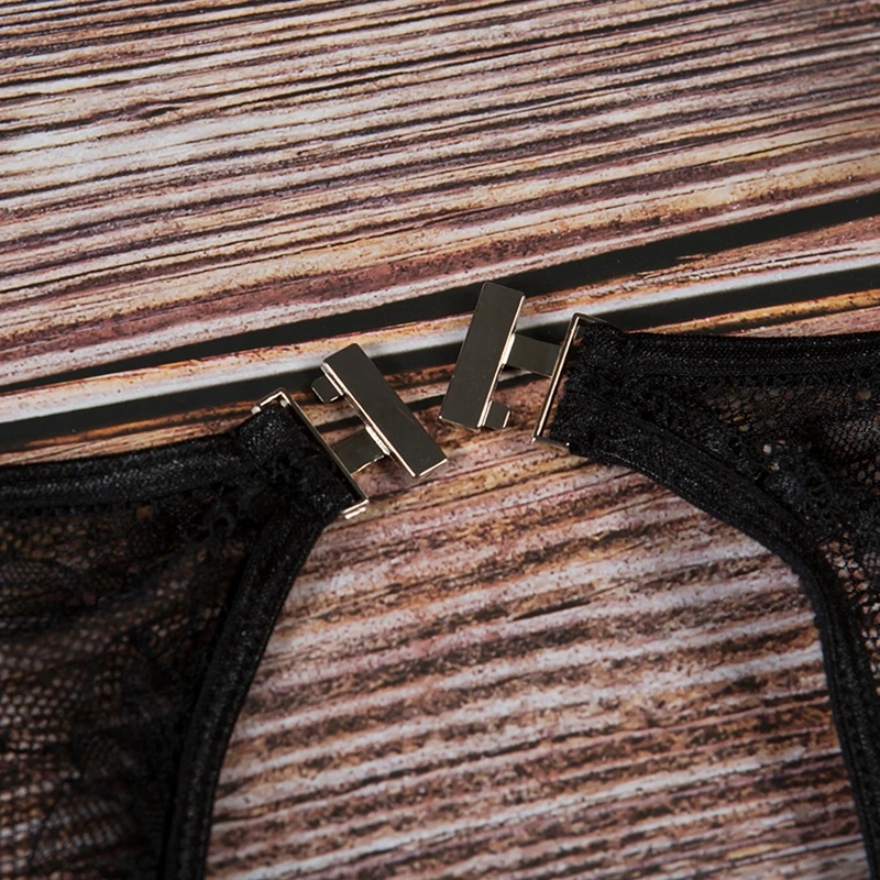 Сексуальный сетчатый боди женские топы черный глубокий v-образный вырез Холтер