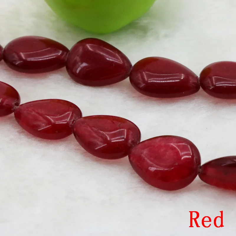 

Water drop shape Chalcedony 13x18mm parts Accessories loose beads DIY Girl Manual women jewelry making design wholesale 15''