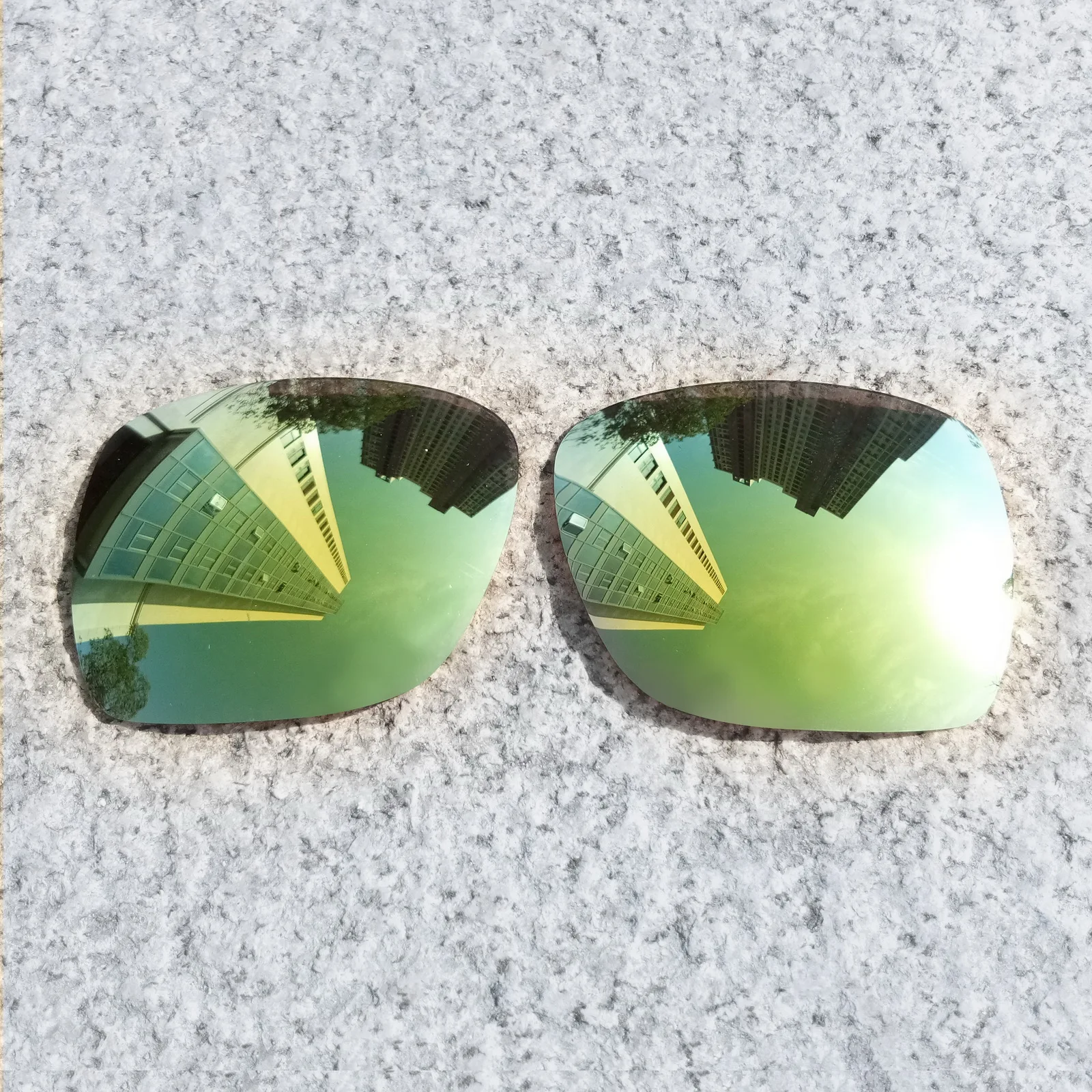 Wholesale E.O.S Polarized Enhanced Replacement Lenses for Oakley Dispatch 1 Sunglasses - 24K Gold Polarized Mirror