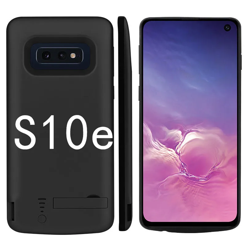 Black( S10e ) 6000 мАч чехол питания для samsung Galaxy S10 Plus S10e ударопрочный аккумулятор зарядное устройство чехол с источником питания резервного копирования usb зарядка power bank - Цвет: Black( S10e )