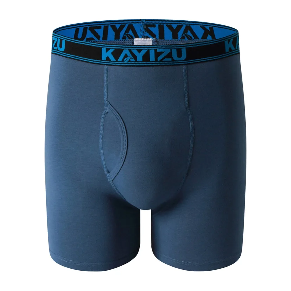 KAYIZU 3 шт. Мужское нижнее белье однотонные хлопковые боксеры размера плюс мужское