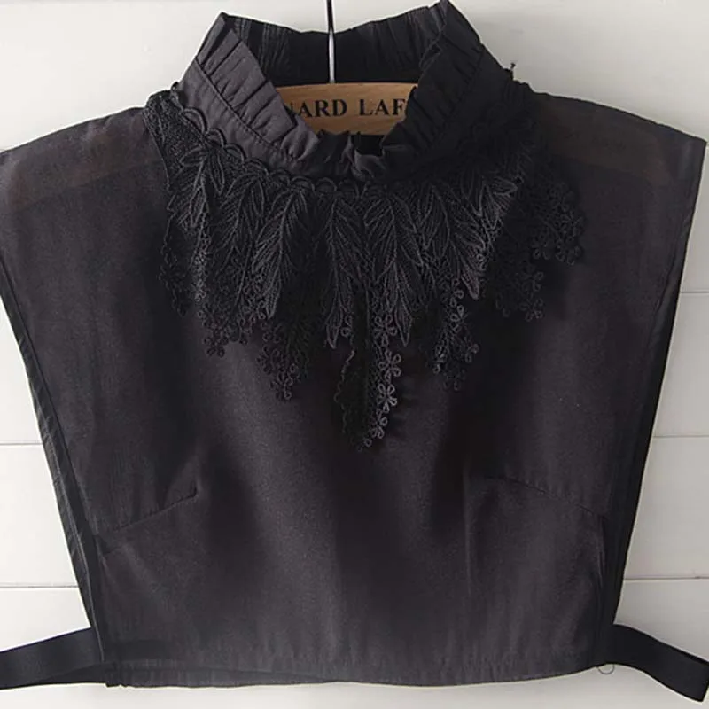 Блузка с воротником стойкой два цвета: черный и белый| |