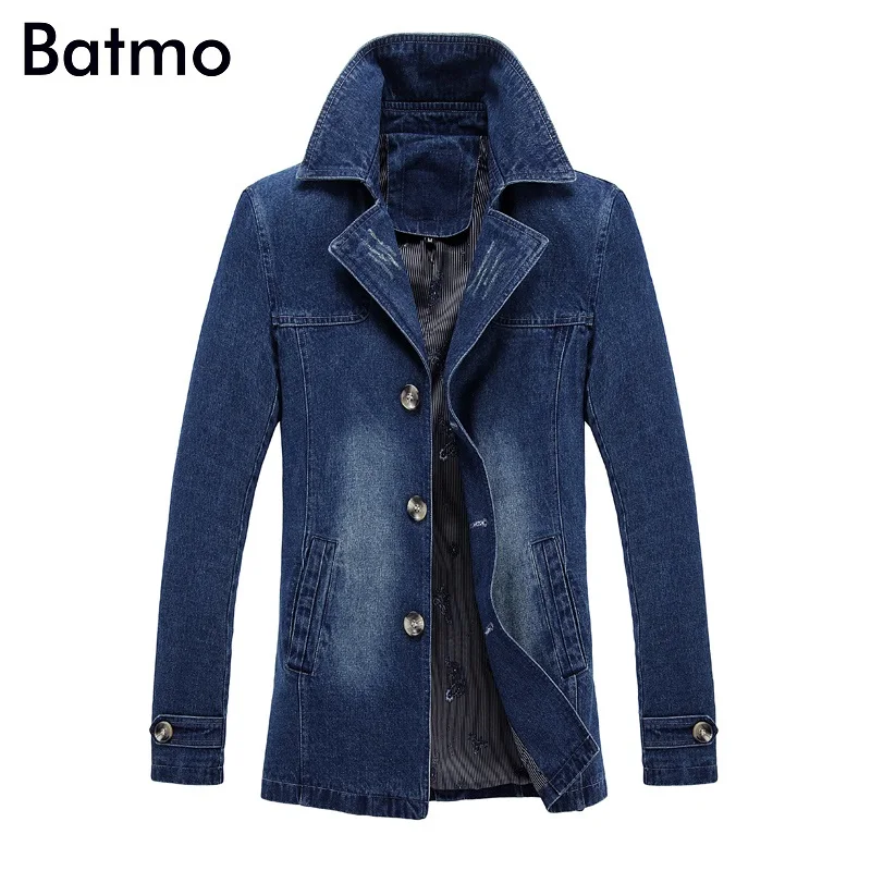 Мужская джинсовая куртка Batmo Повседневная больших размеров M L XL XXL XXXL 4XL 5XL 2019 |