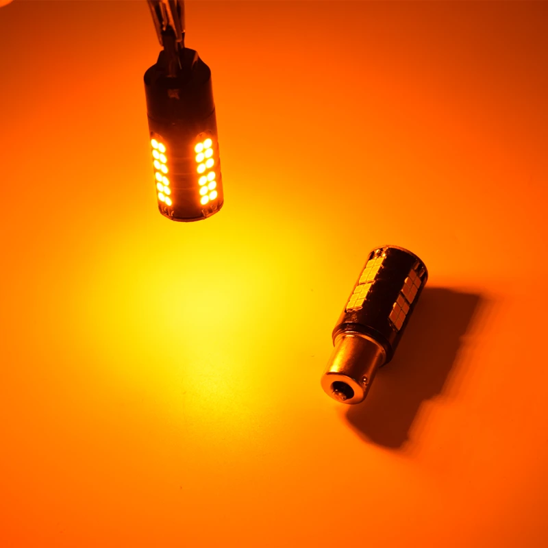 2 шт. 60 SMD 3030 светодиодный 1156 BA15S 1157 BAY15D Canbus белый желтый красный автомобиль P21W PY21W