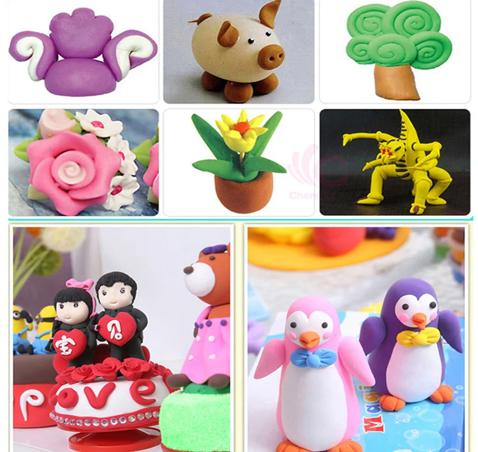 24 шт DIY Fimo Полимерная глина для выпечки, набор для литья вручную, головоломка для моделирования, детская ручная печать, Слим, Слим, Лизун, забавные игрушки для детей