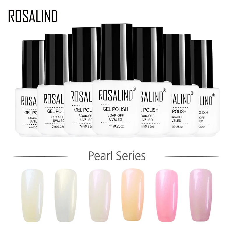 Гель ROSALIND 1S 7 мл жемчужный Гель-лак для ногтей мерцающий Полупостоянный гель