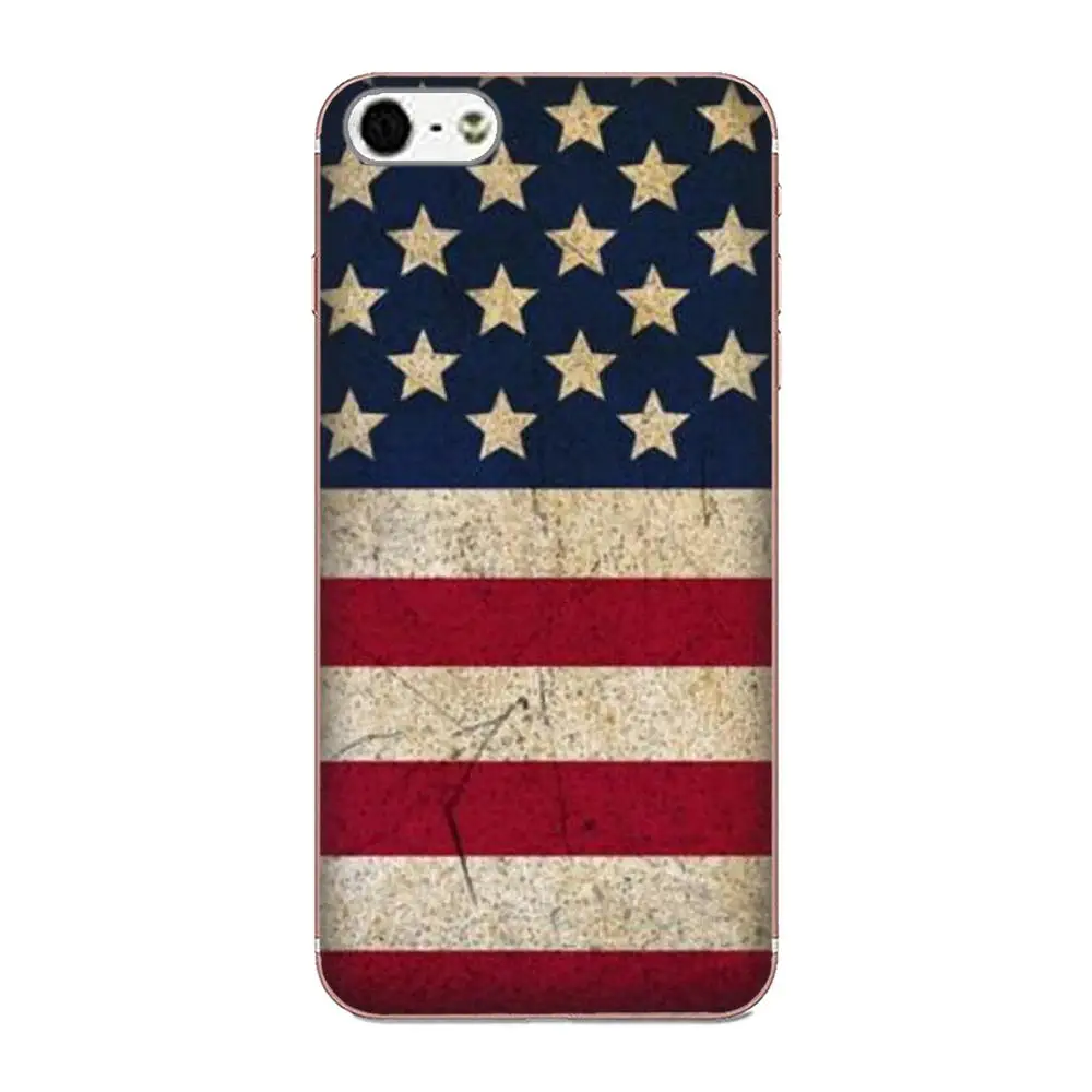 Тонкий мягкий милый чехол из ТПУ с рисунком флага США для Xiaomi Redmi Note 2 3 3S 4 4A 4X 5 5A 6 6A