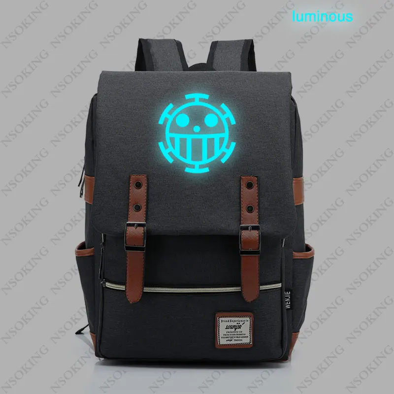 

New One Piece luffy Backpack Fashion Luminou Travel Backpack Men Women New Personalized Anime Student outdoor Canvas Bag unisex