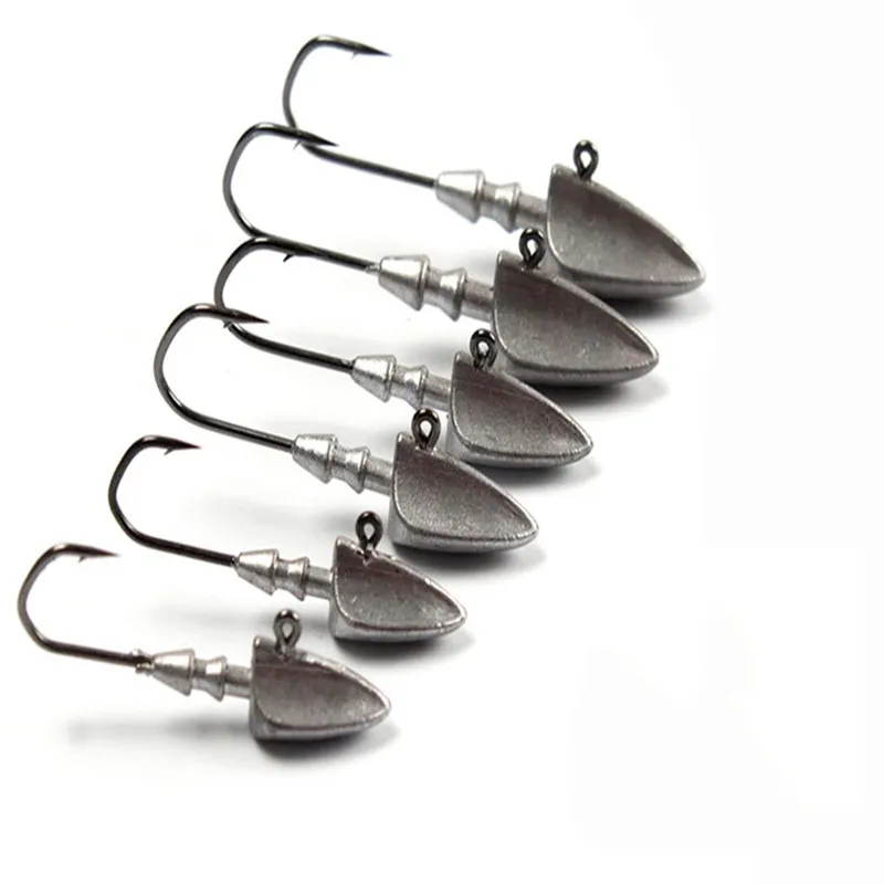 10 шт./компл. колючей Jig Head рыболовный крючок Приманка со свинцовым рыболовный крючок 3,5g 5g 7g 10g 14g 21 г для мягкой червь приманка для карпа на рыбалку крюк