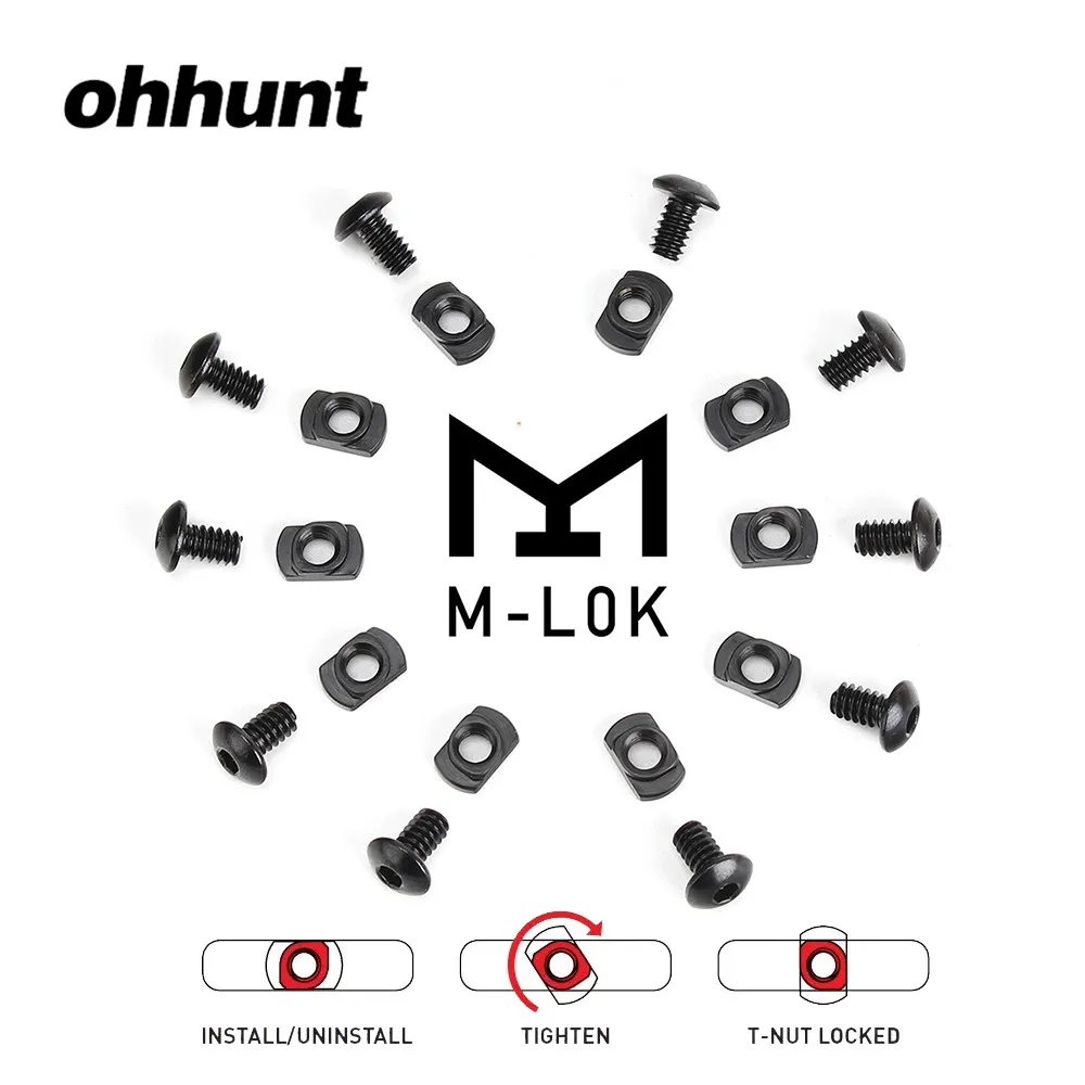 Ohhunt 10 комплектов (10 винтов и гаек) упаковка T Nut Стандартный стальной винт Замена