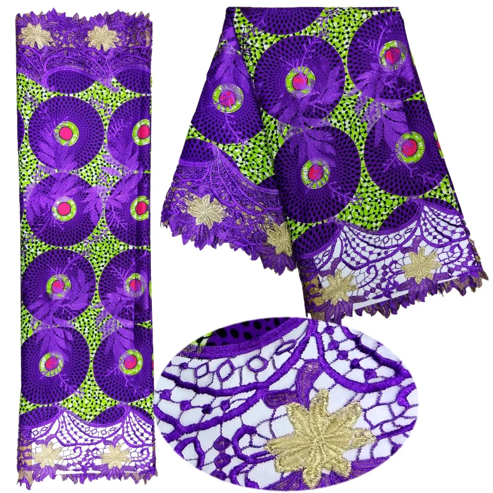 Великолепная Вышивание платье Африканский шнур Кружево Ткань Швейцарский