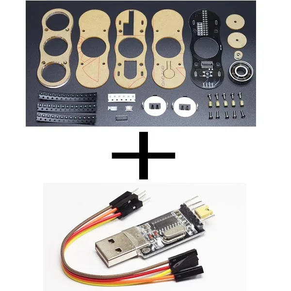Eletronic led Fingertip gyro делая комплект дисплей текст шаблон программируемый - Цвет: Красный