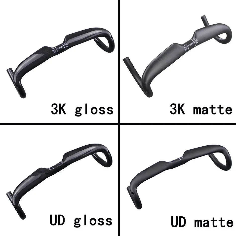Полностью углеродное волокно дорожный велосипед один изгиб к ветру рукоятки