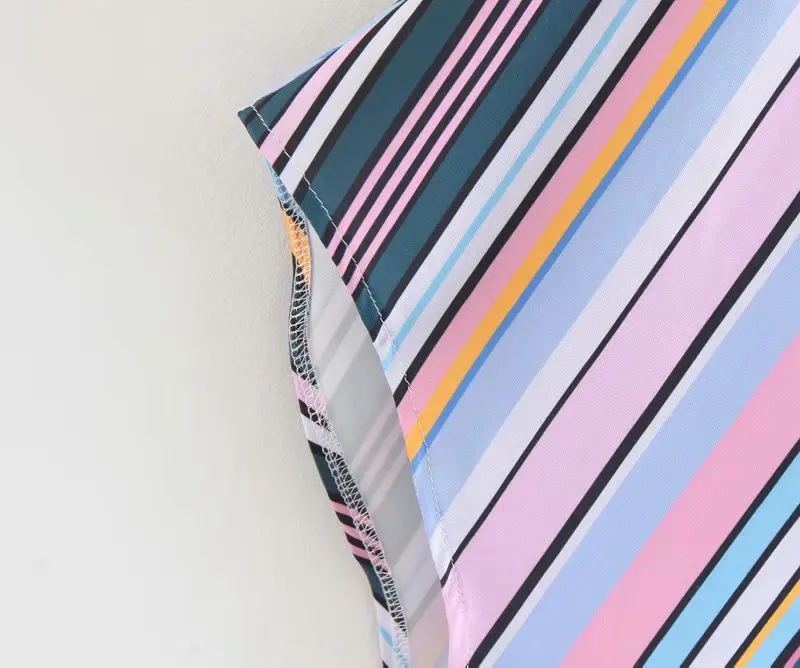 Летние пляжные Комбинезоны Сексуальная Винтаж Stripe Scoop neck боди Для женщин