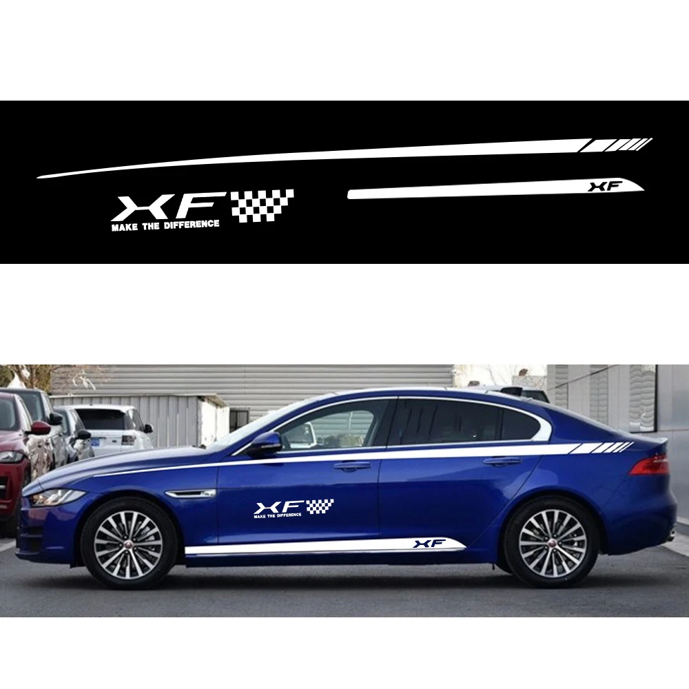 Боковая наклейка на кузов автомобиля Наклейка s для Jaguar XF хэтчбек на заказ наклейки DIY декоративные креативные наклейки для автомобиля Наклейка для автомобиля-Стайлинг 280 см - Название цвета: White