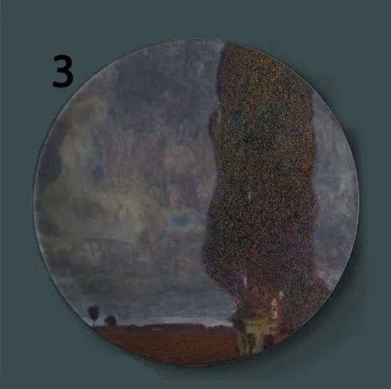 Gustav Klimt Rubens Painting Decorative Plates Ceramic Home Artistic Dish Hotel Living Room Austria Display Oil Painting Plates - Цвет: 3