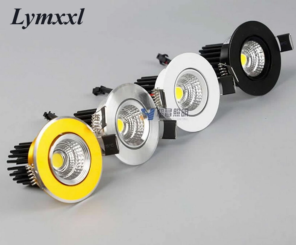 3 Вт 5 светодиодные затемненные потолочные светильники встраиваемые