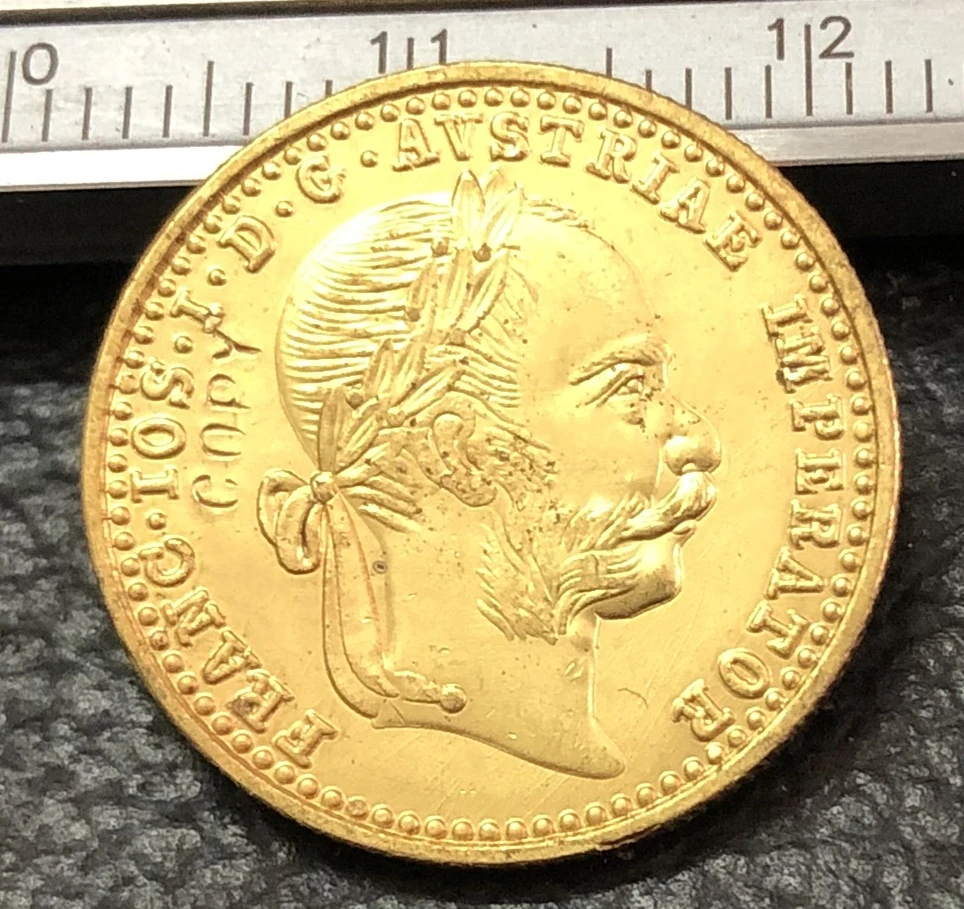 1915 Австрия хабсбург 1 Дукат Франц Джозеф I Золотая копия монет|gold coins buying|gold kiwigold usa