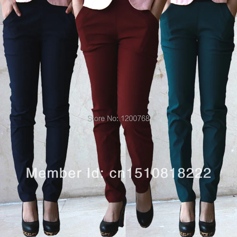 Брюки размера плюс весенние женские эластичные брюки с высокой талией
