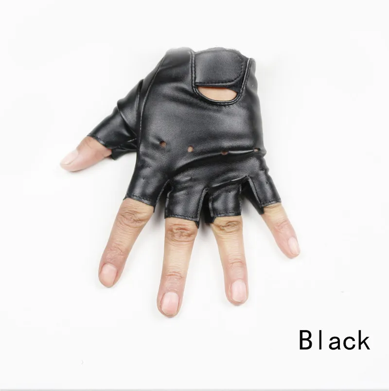 

Cute Kids Gloves Boys Girls Leather Gloves Children Fingerless Glove Kid Casual Mittens Guantes Black White Guantes Ciclismo