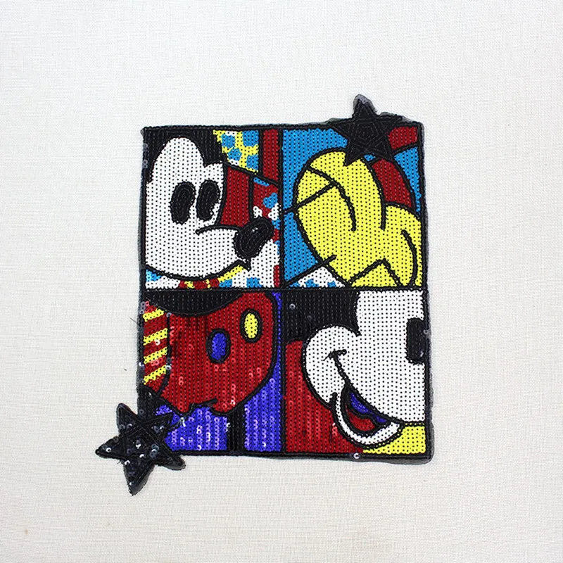 Нашивки для одежды с Микки из мультфильма нашивки брендовые аппликации