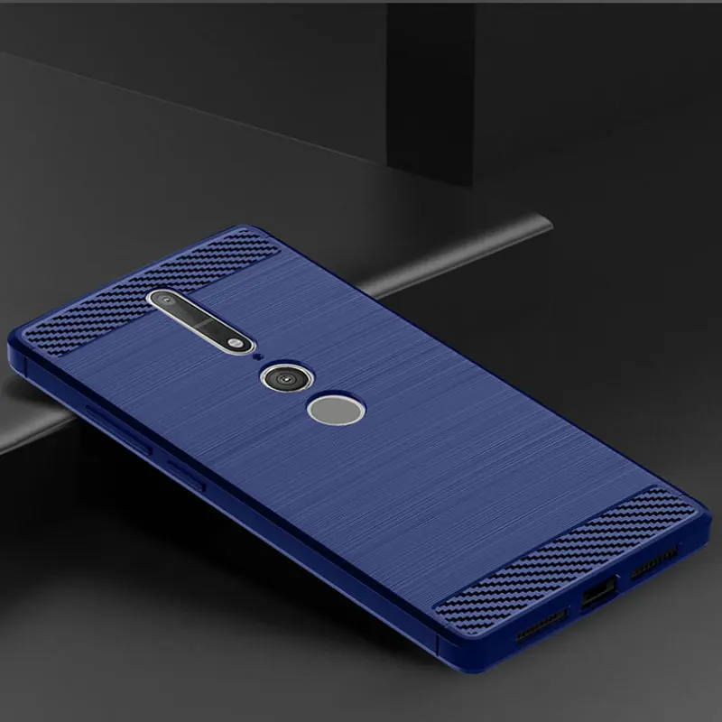 Темно-синий Чехол lenovo Phab 2 Plus, мягкий бампер, Pb2-690m, 670 м, матовый, углеродное волокно, силиконовый чехол для телефона, для lenovo Phab 2 Pro, задняя крышка - Цвет: Темно-синий
