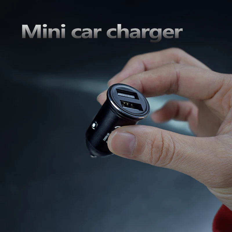 Мини Автомобильное зарядное устройство Dual 2 с usb-портом, светодиодная розетка прикуривателя Разветвитель выход адаптера питания автомобильная зарядка для iPhone Xiaomi
