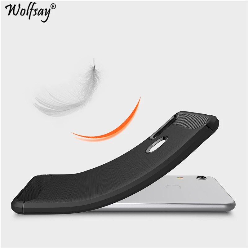 Carbon Fiber Cover For Huawei Y6 2019 Case Prime Rubber Bumper Silicone JAT-L41 6.09 inch | Мобильные телефоны и