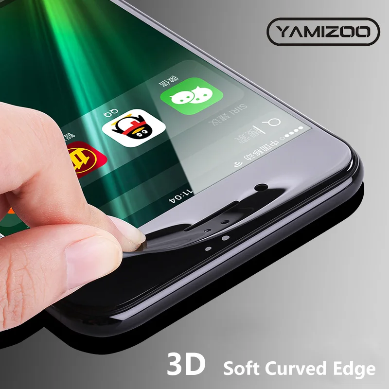 YAMIZOO Защитное стекло для iPhone 6 7 защита экрана 3D полное покрытие на 9 H мягкое