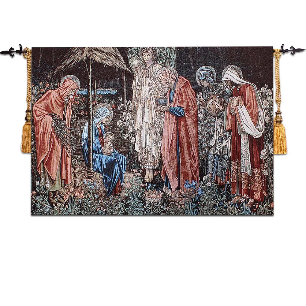 

Exquisite Belgium Jacquard Tapestry European Character Fashion Art Decorative Murals The Holy Grail Series 98X140cm GT-SB062
