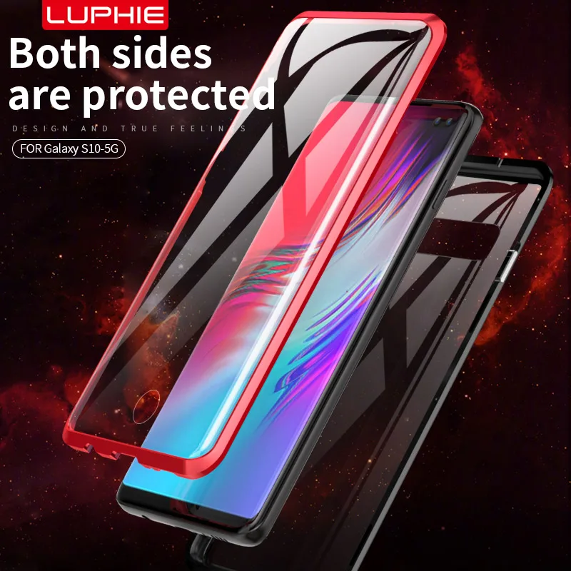 Для Samsung Galaxy S10 5G LUPHIE магнит Адсорбция металлический бампер передний задний
