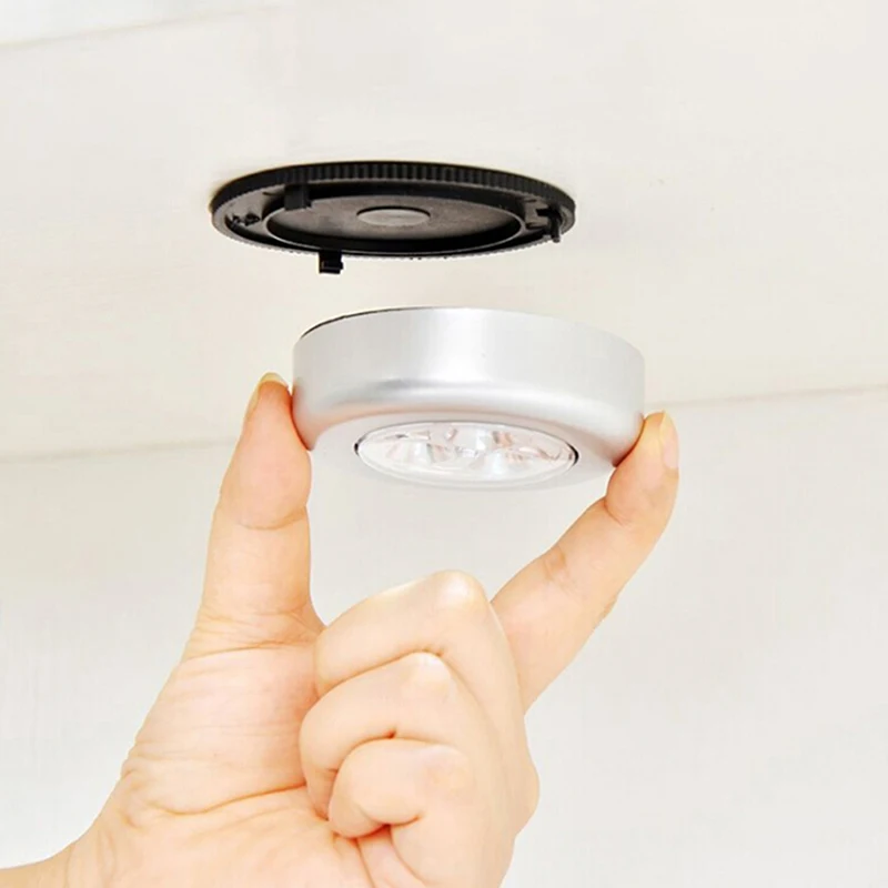 Светодиодный светильник для шкафа с клейкой наклейкой 2 шт. 3 лампа спальни кухни