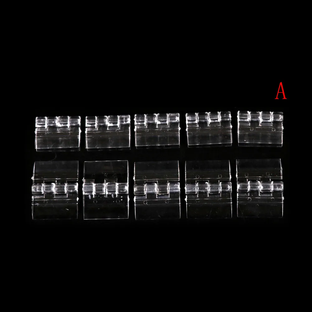 10 шт Пластиковые складывающиеся петли прозрачная петля долговечный прозрачный